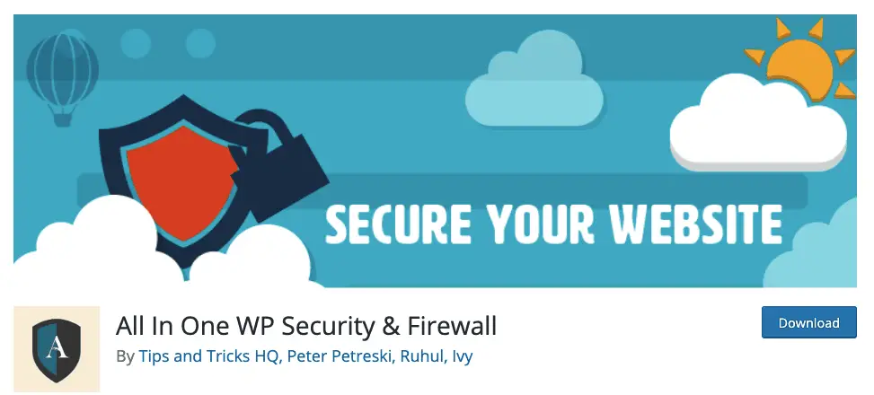 All in one wp security and firewall