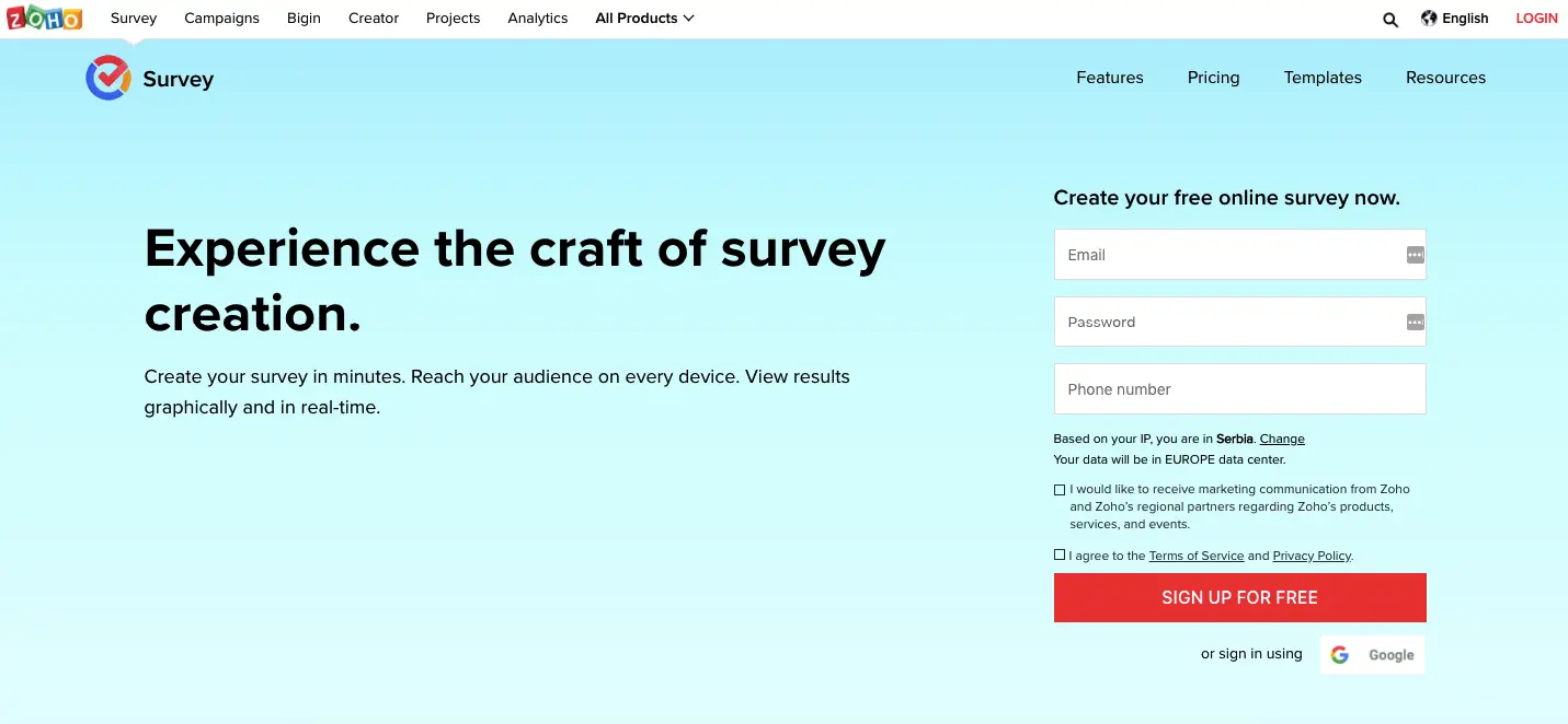 Zoho Survey