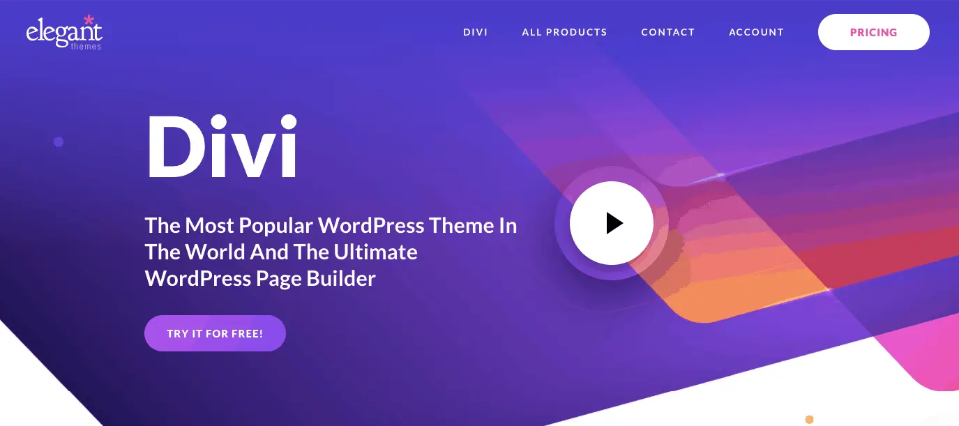 Divi plugin landing page