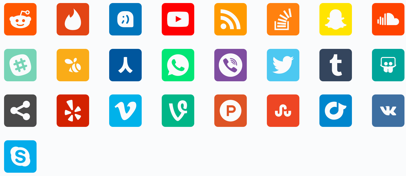 social media vector icons 2016