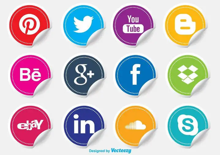 Social Media Icon Stickers