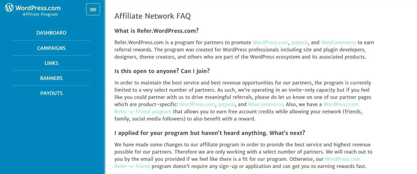 WordPress affiliate