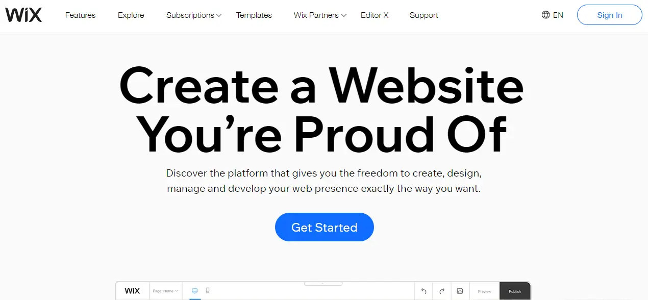 Wix’s Website Builder