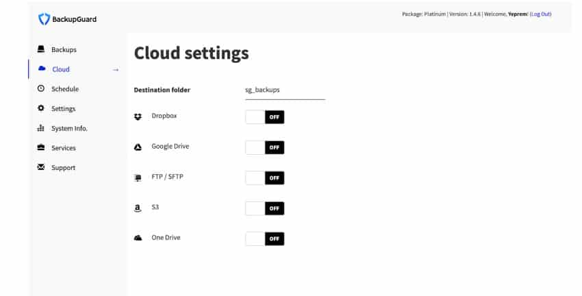 BackupGuard cloud function 