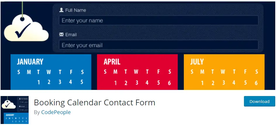 Booking Calendar Contact Form