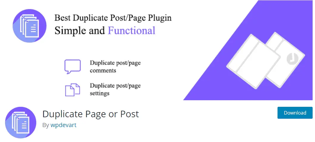 Duplicate Page or Post