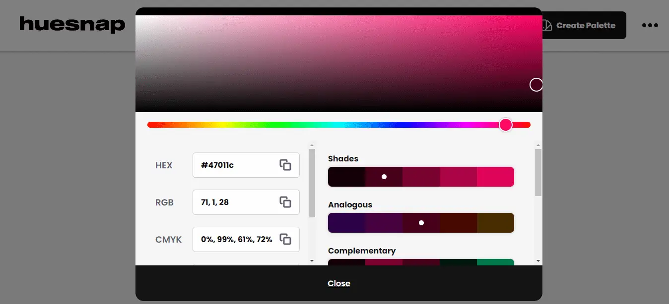 HueSnap color picker