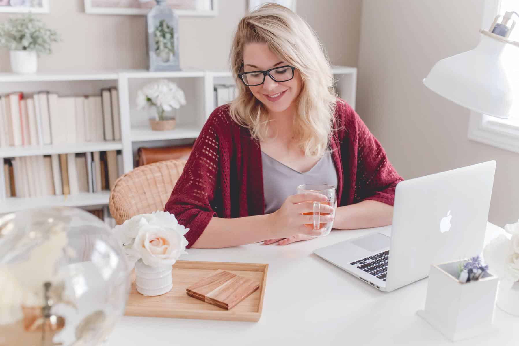 Woman in office