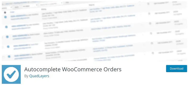 Autocomplete WooCommerce Orders