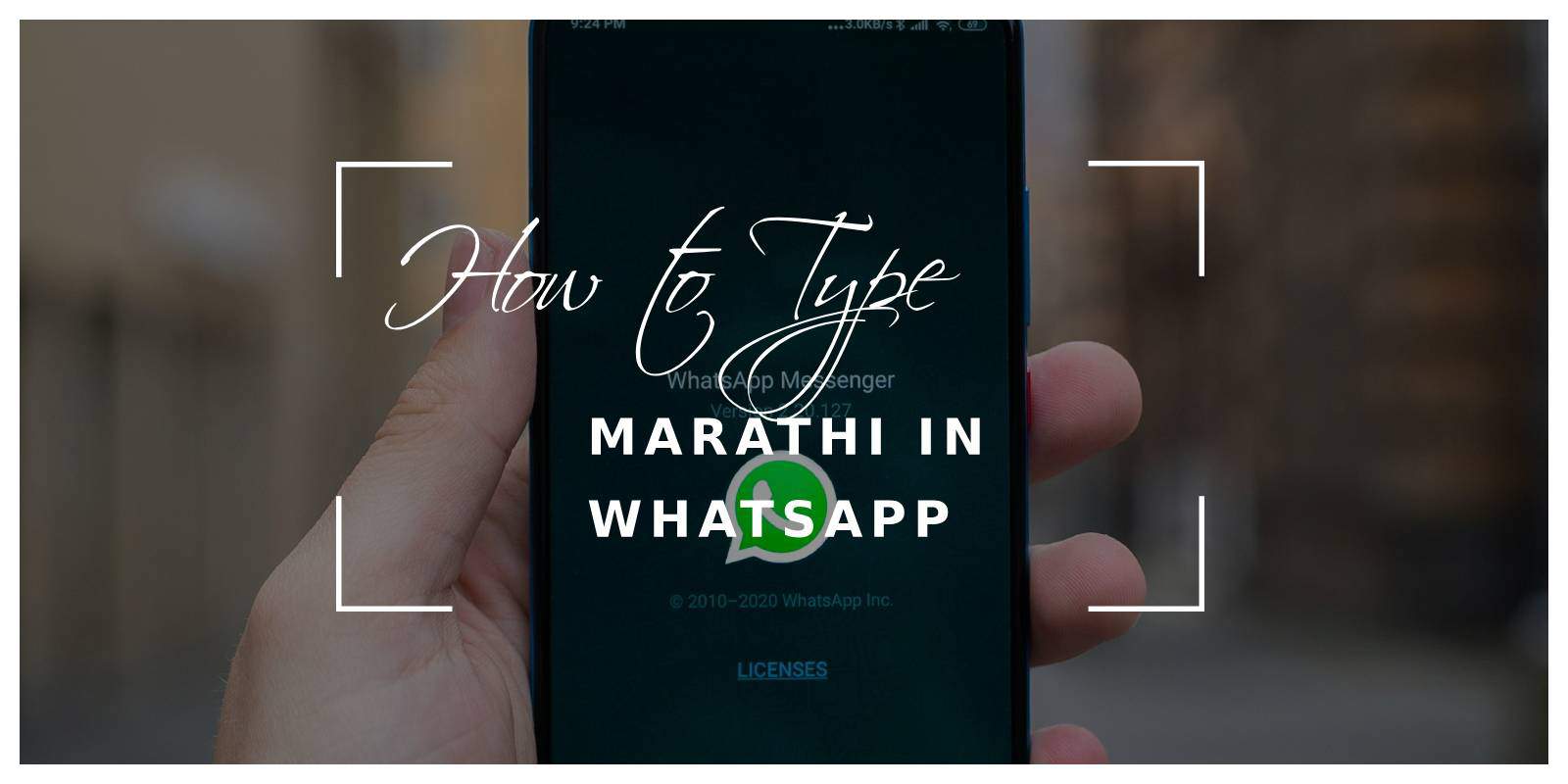 How to Type Marathi in Whatsapp