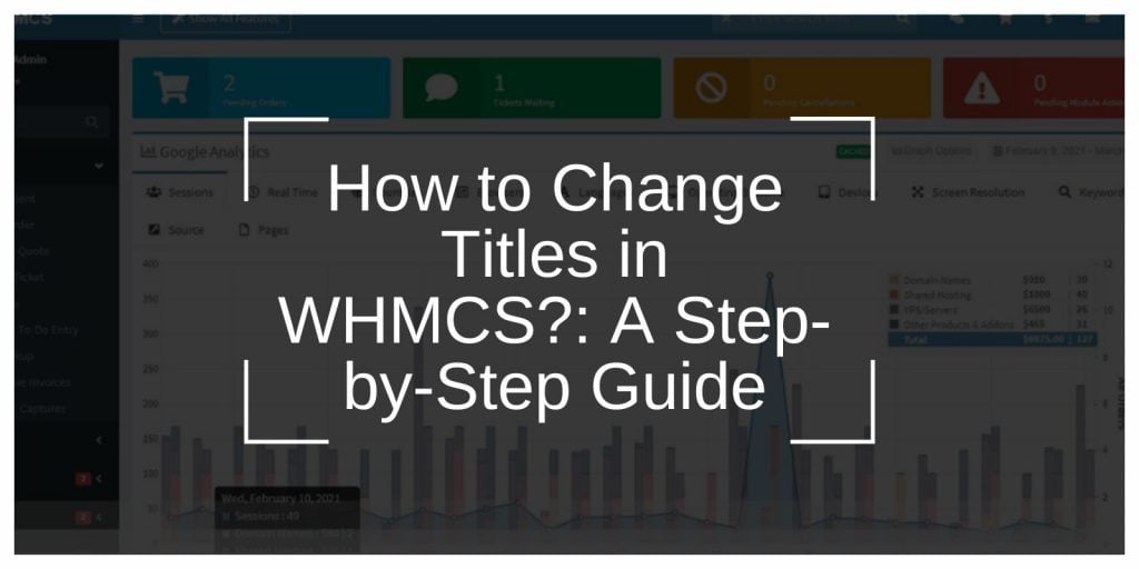 How to Change Titles in WHMCS