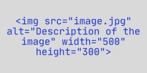 Specifying Image Dimensions with Width and Height Attributes