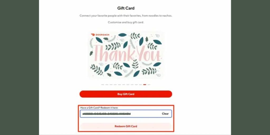 How to Add and Use a Gift Card on DoorDash