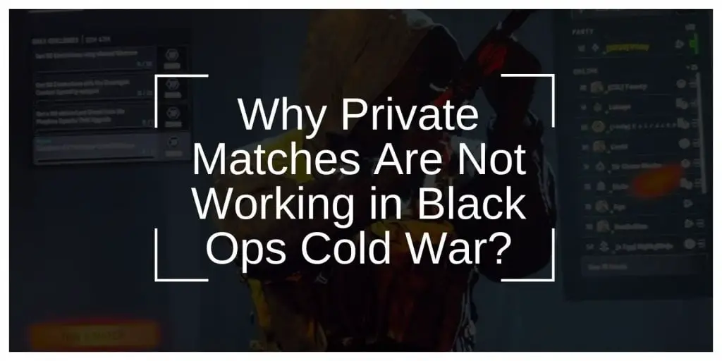 Why Private Matches Are Not Working in Black Ops Cold War?